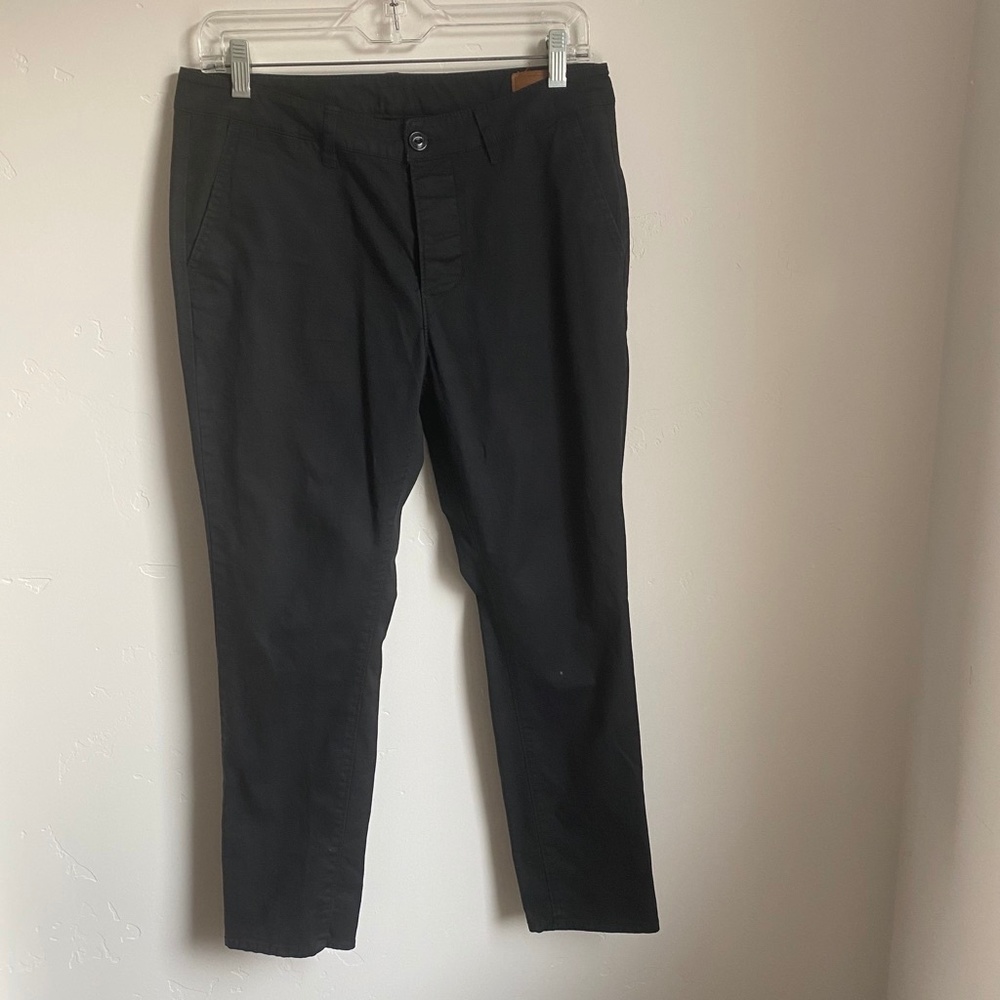 Asos Women's Pants Button Fly Black Chino